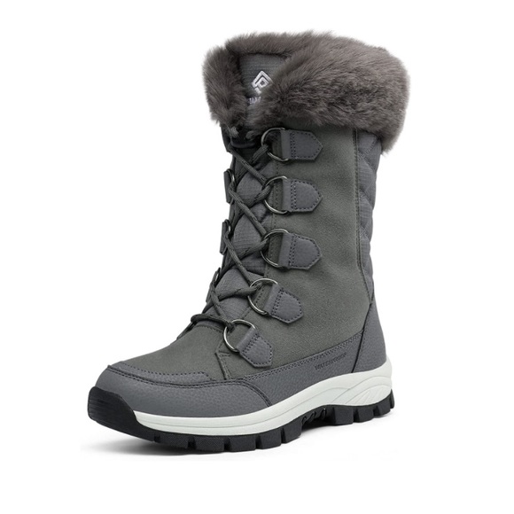 Waterproof Winter Snow Boots, Warm Comfortable Faux Fur Insulated Non-Slip - Picture 3 of 5